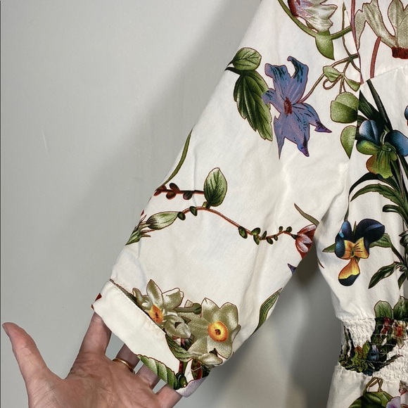 Tropical Floral Midi Sundress with Flutter Sleeves - Picture 7 of 11